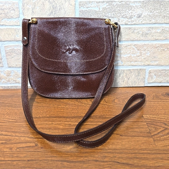 NWOT CAVALLINO BRIDLE BAG EQUINE MADE IN ITALY TEXTURED ECO EXTERIOR - Picture 1 of 10